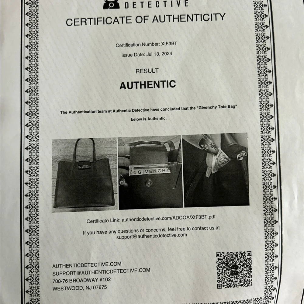 GIVENCHY Black Leather & Gun metal hardware Tote Bag - Picture 4 of 9